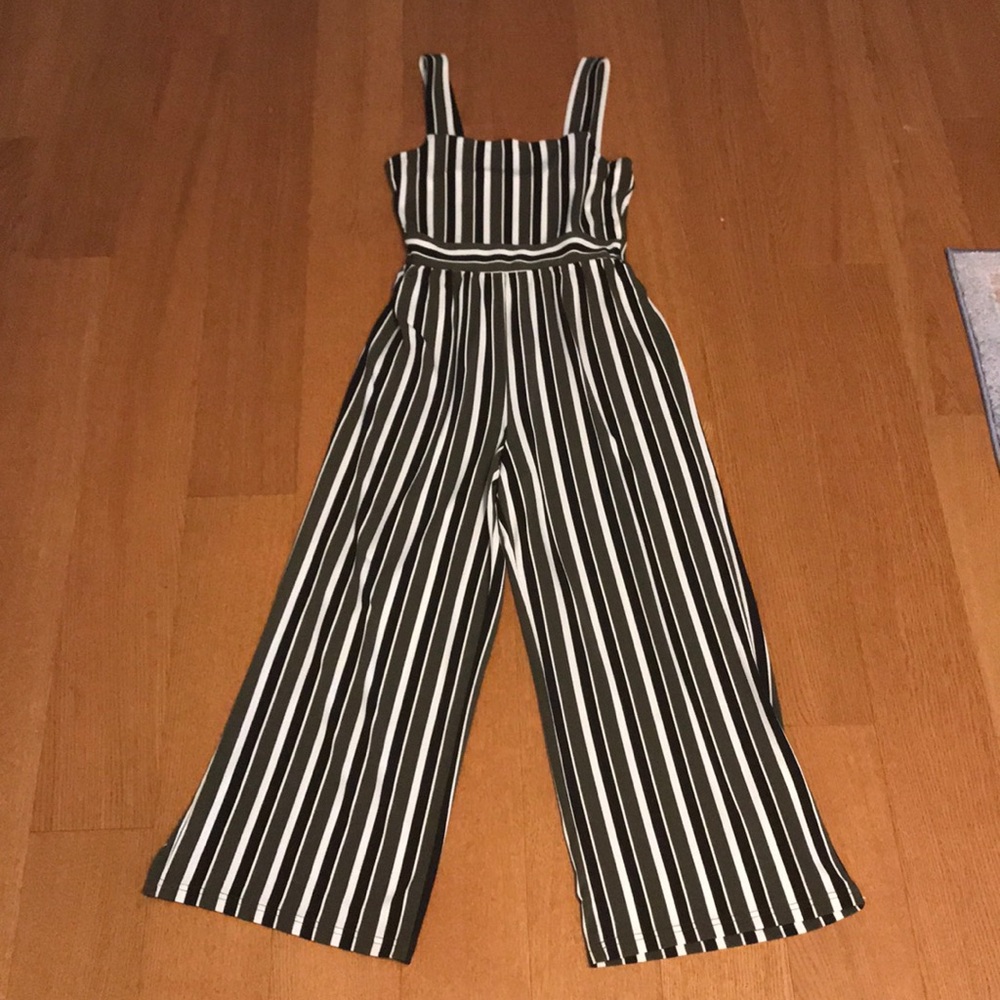 Express striped stretchy jumpsuit